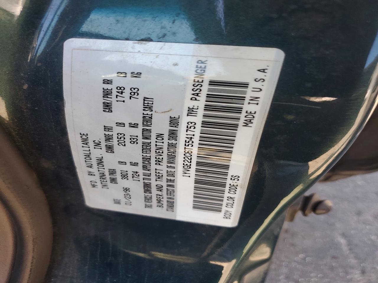 1996 MAZDA 626