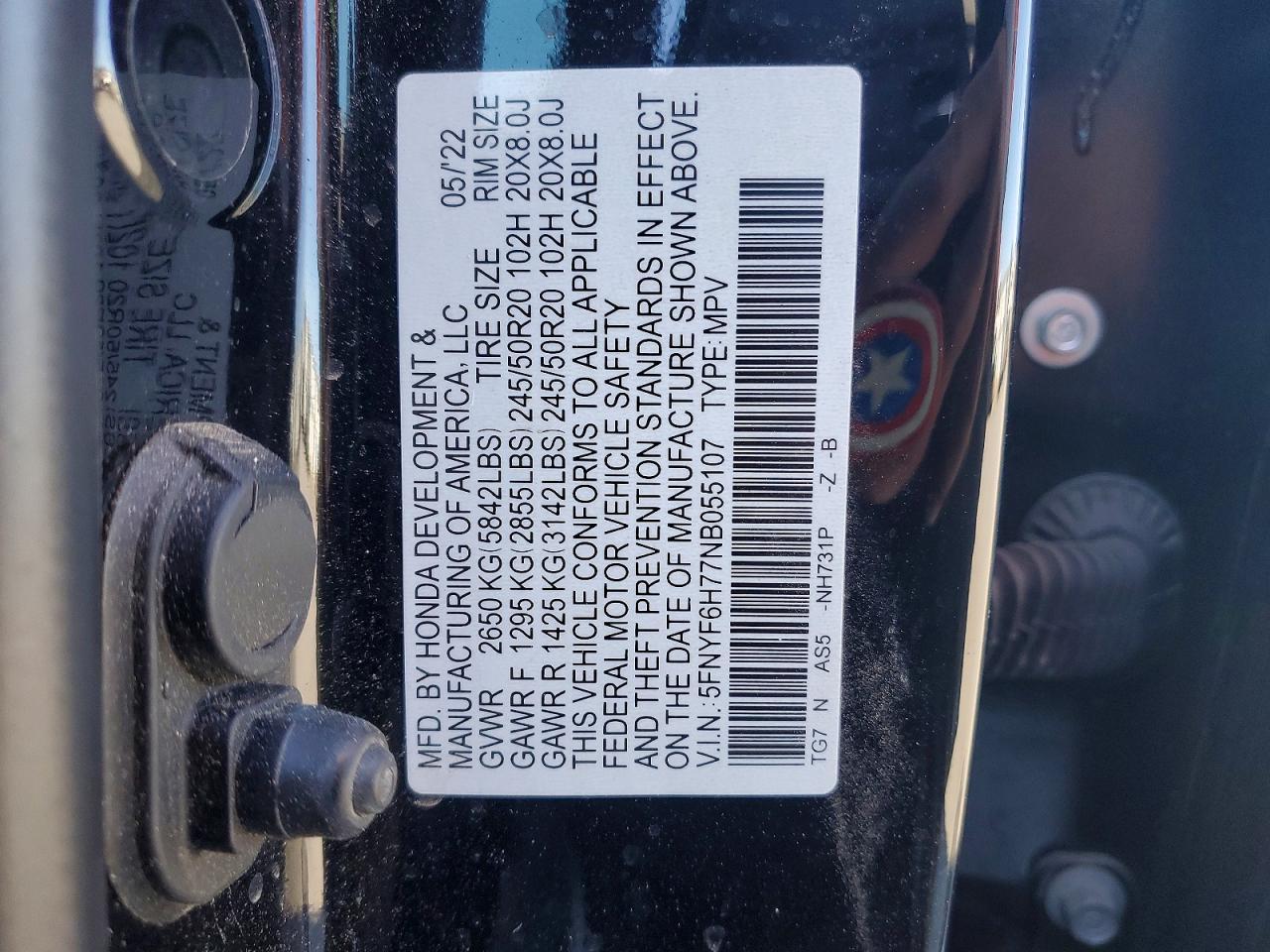 2022 HONDA PILOT