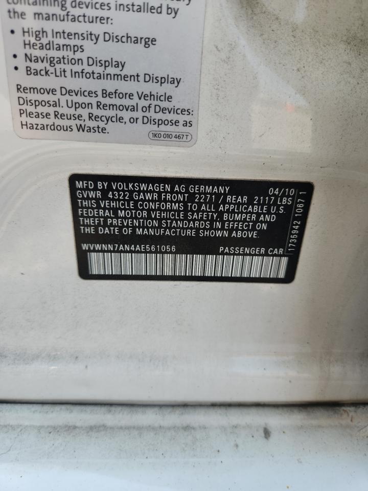 2010 VOLKSWAGEN CC