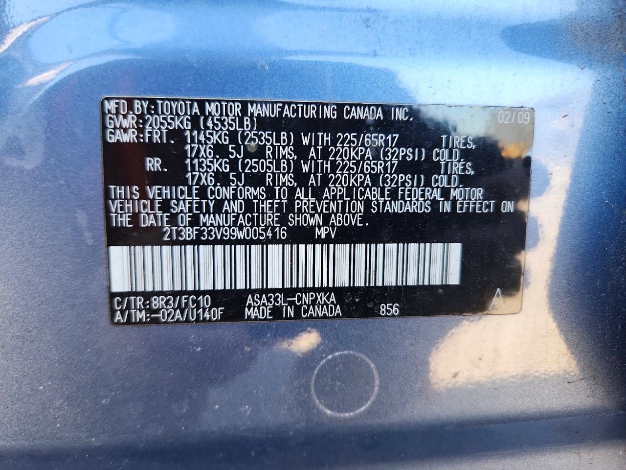 2009 TOYOTA RAV4