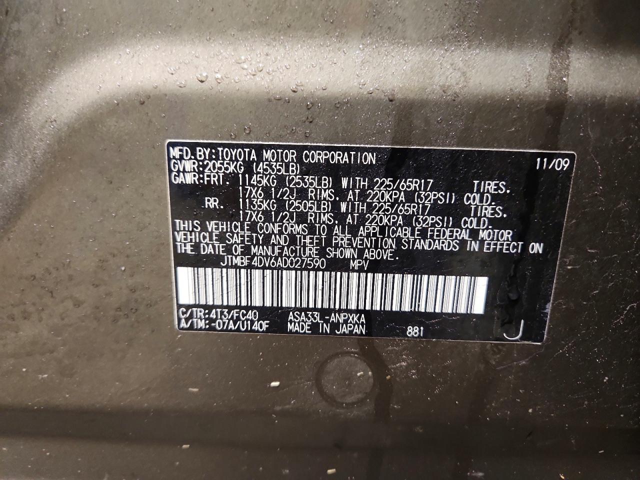 2010 TOYOTA RAV4