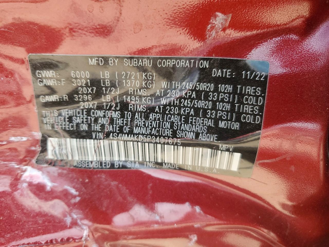 2023 SUBARU Ascent