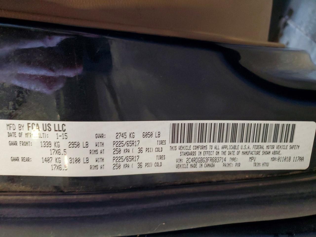 2015 DODGE GRAND CARAVAN