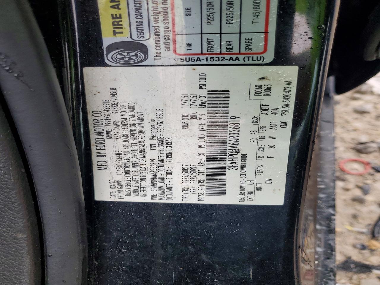 2010 FORD FUSION