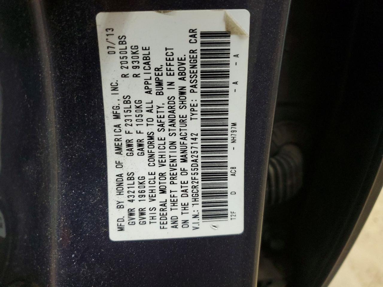 2013 HONDA ACCORD