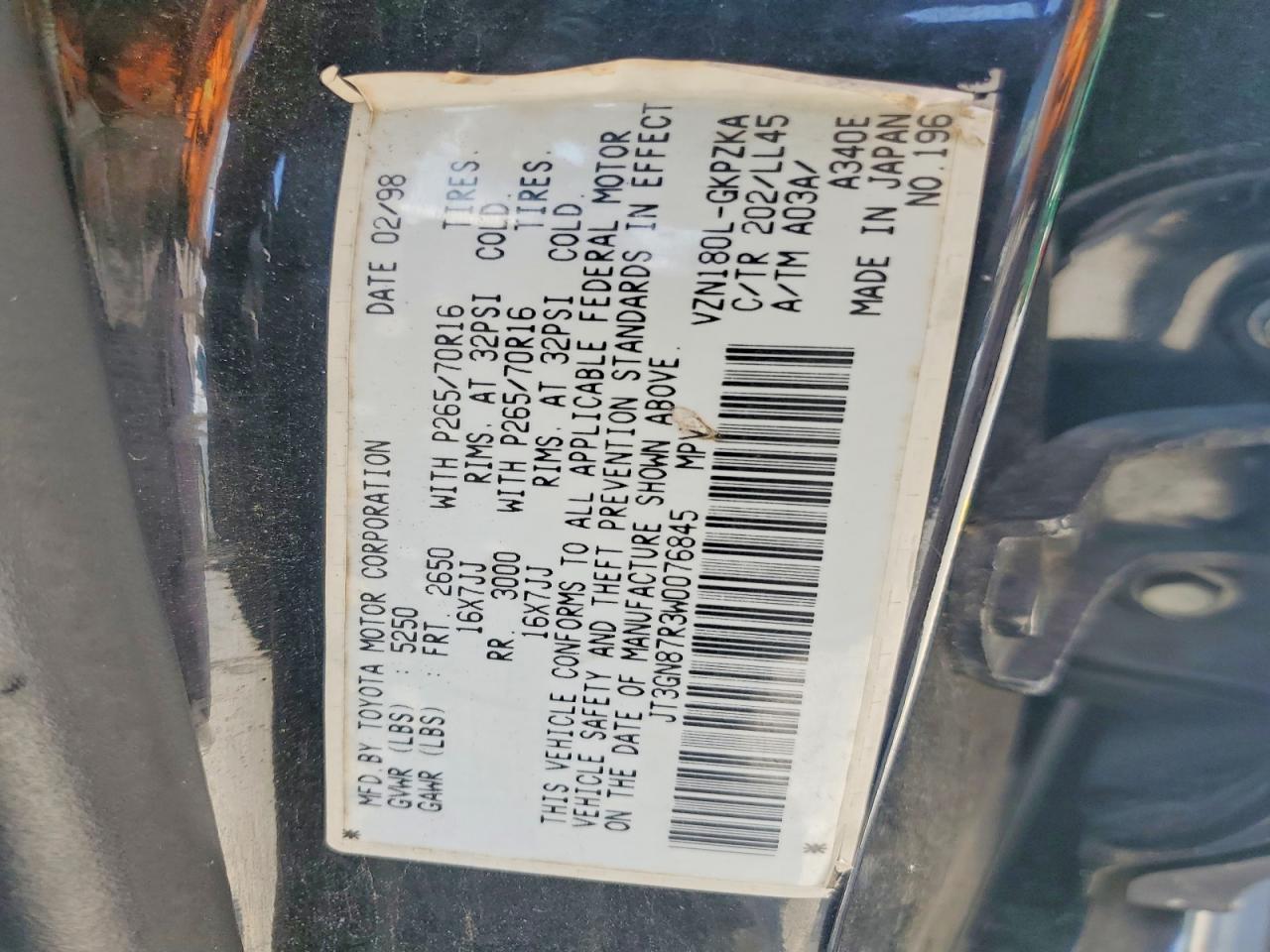 1998 TOYOTA 4Runner