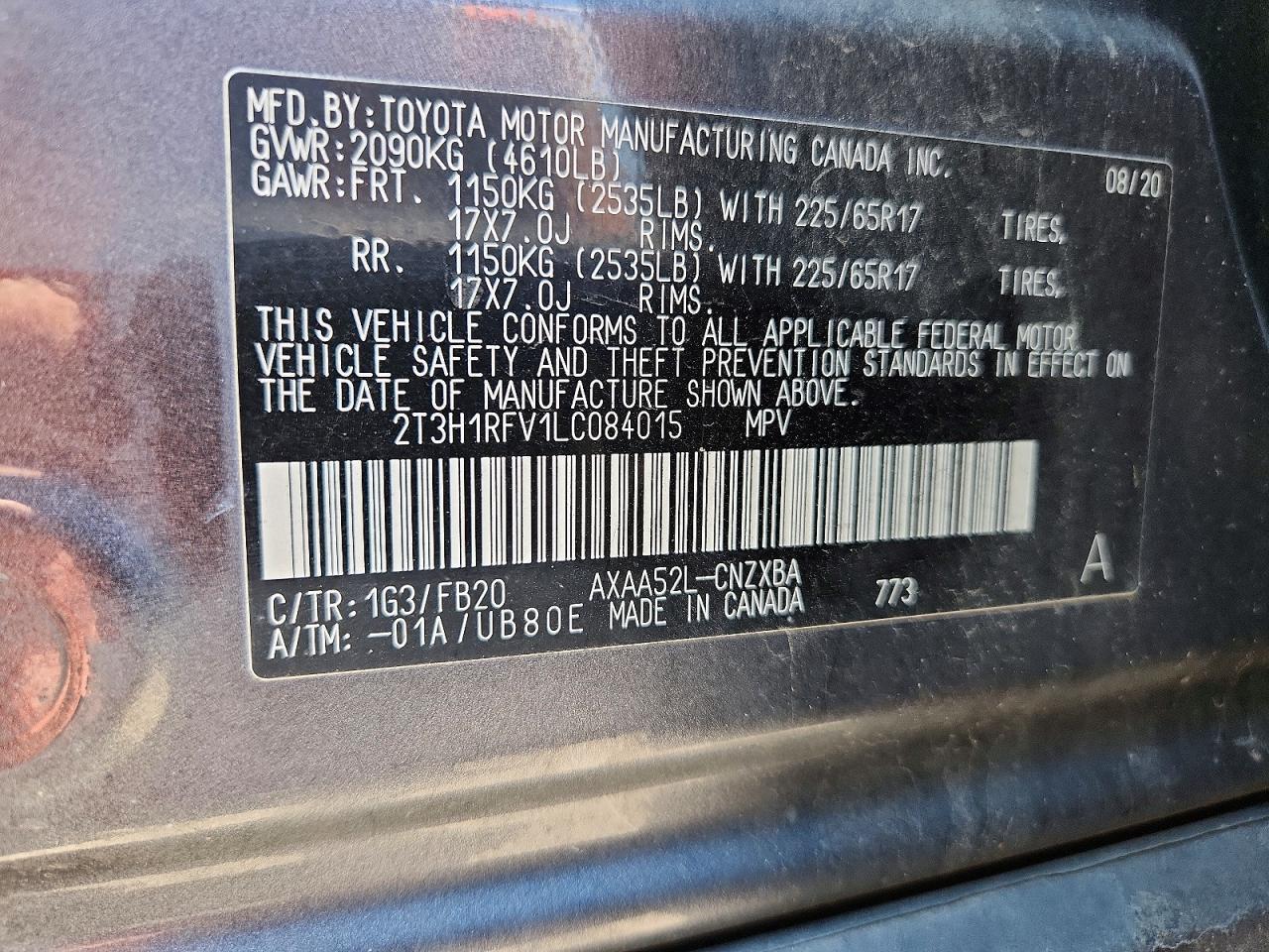 2020 TOYOTA RAV4