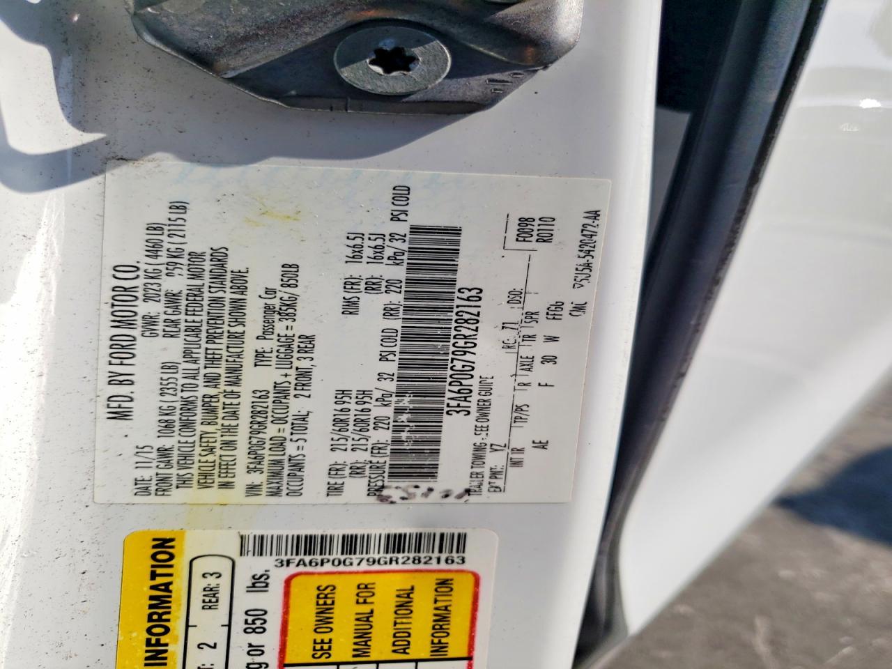 2016 FORD FUSION