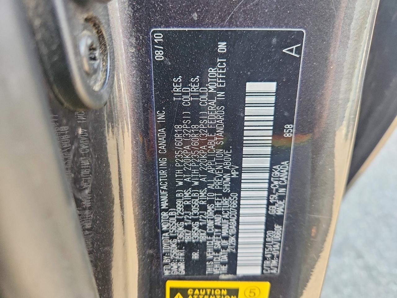 2010 LEXUS RX 350