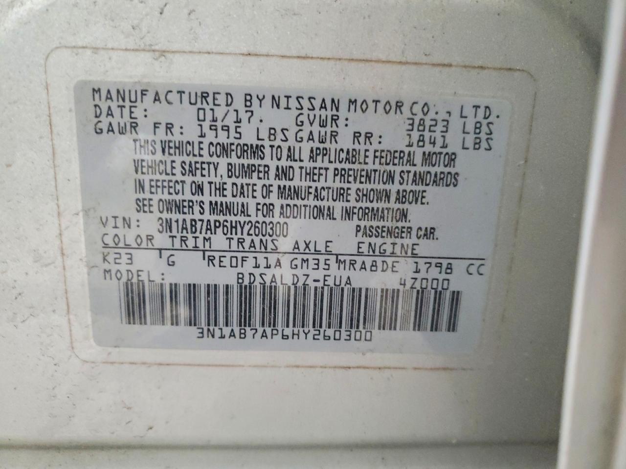 2017 NISSAN SENTRA