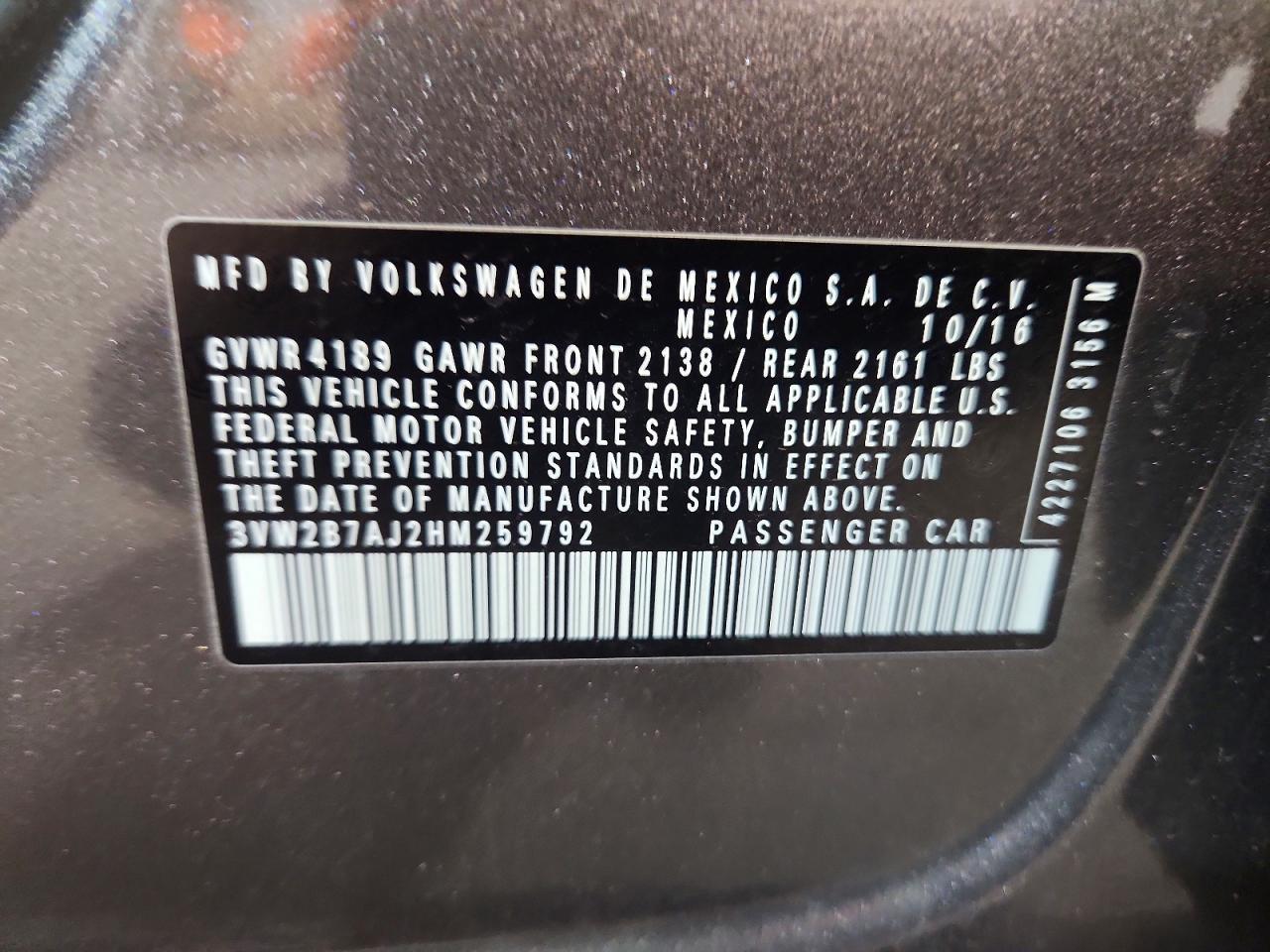 2017 VOLKSWAGEN JETTA