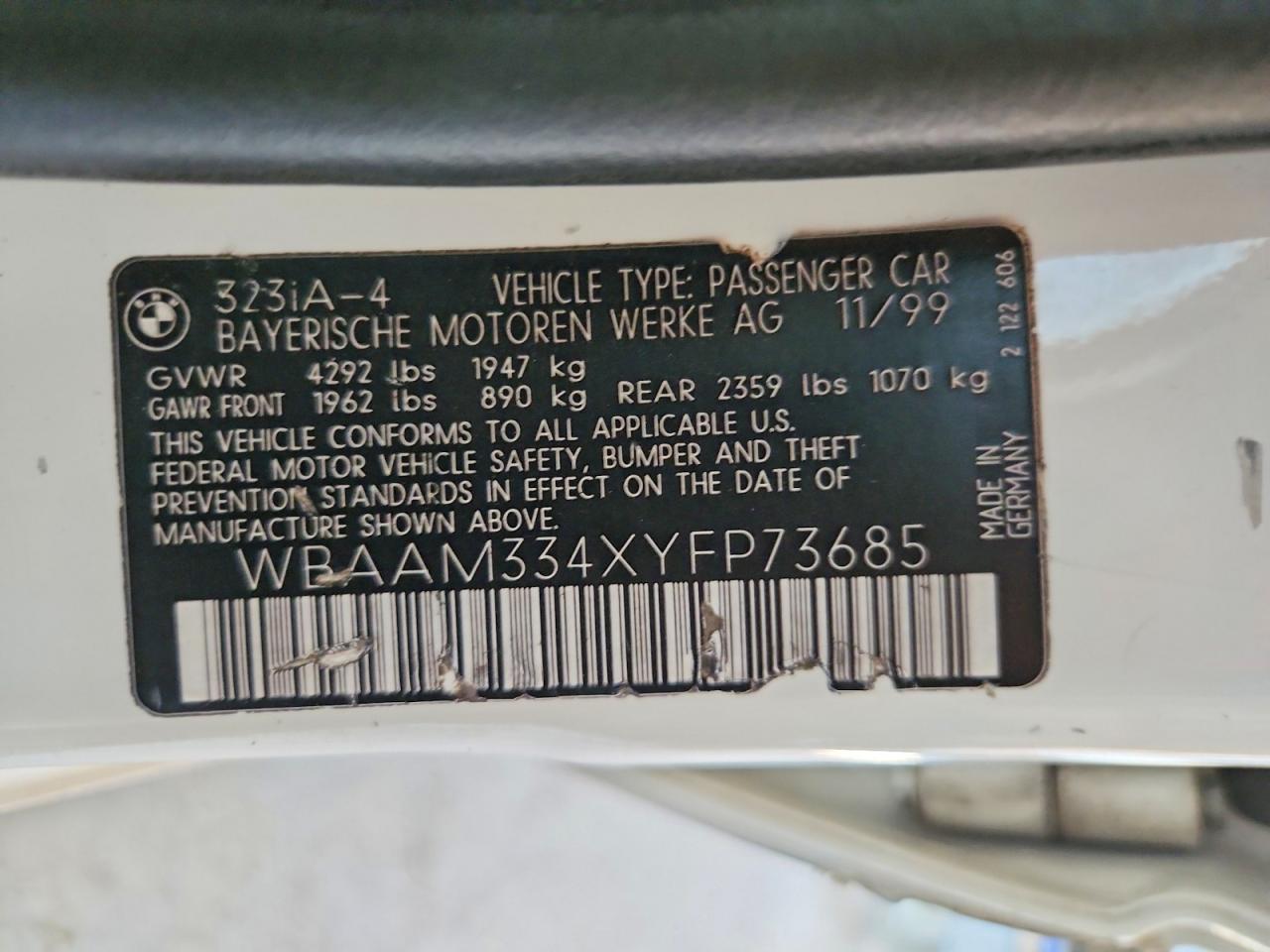 2000 BMW 3 SERIES