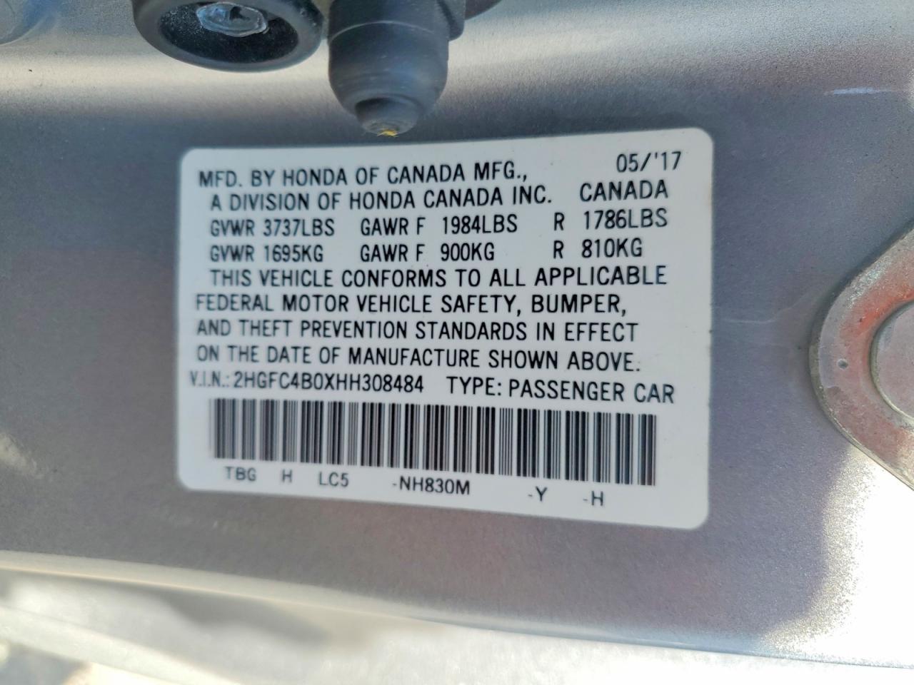 2017 HONDA CIVIC