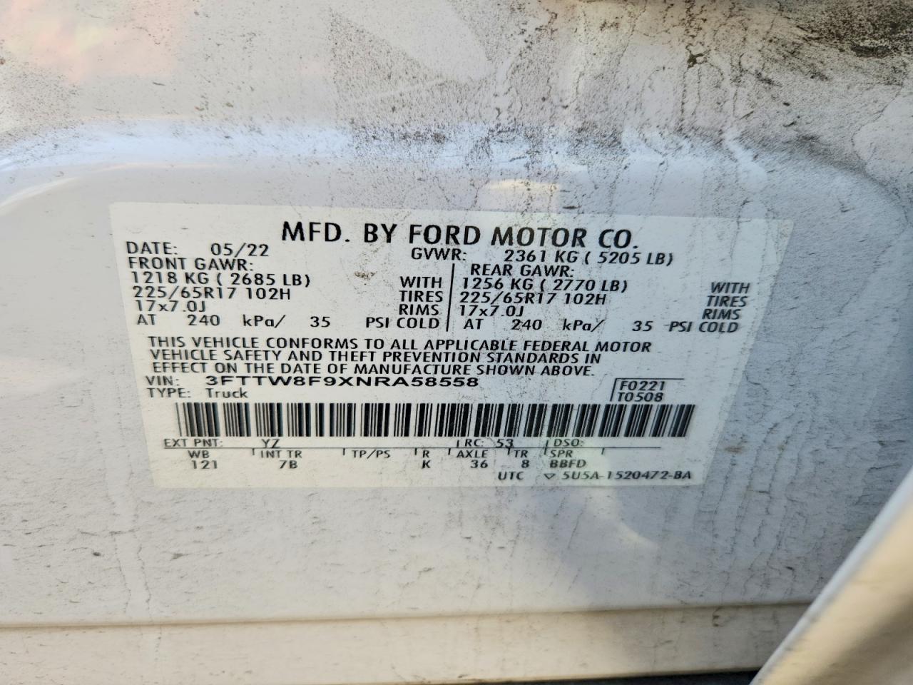 2022 FORD Maverick