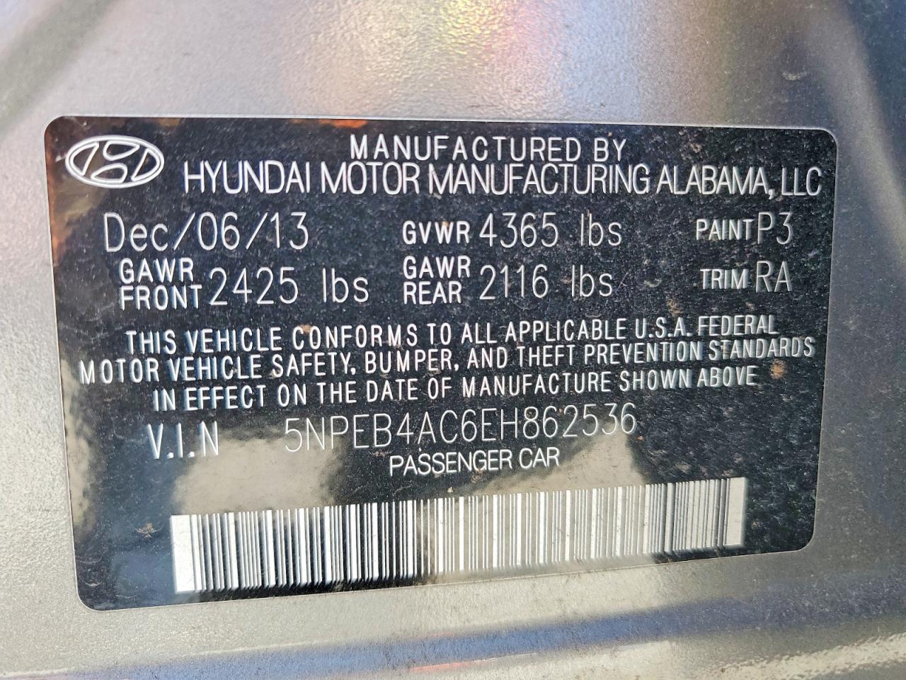 2014 HYUNDAI SONATA