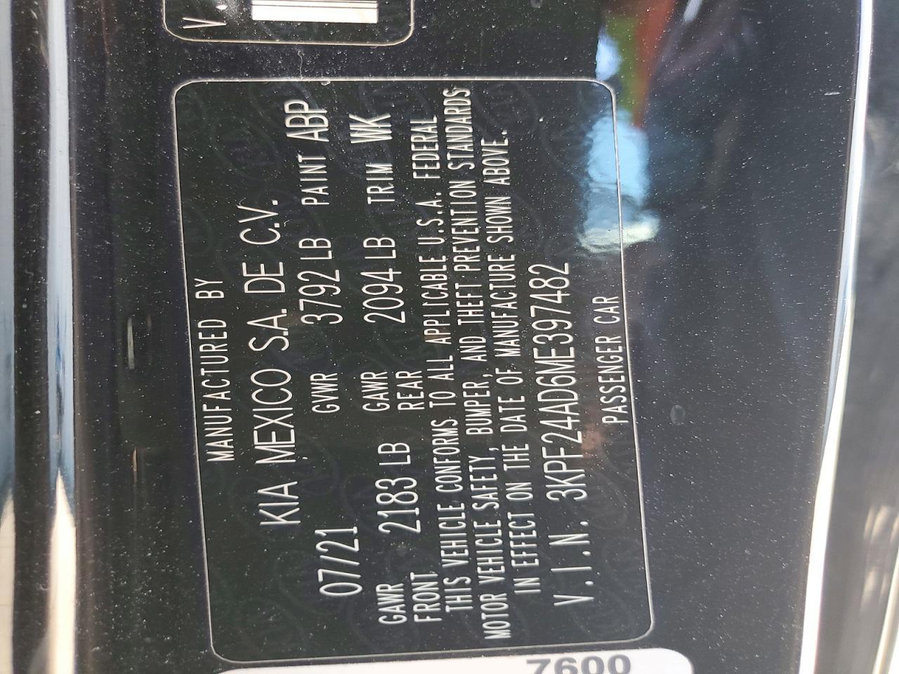 2021 KIA FORTE