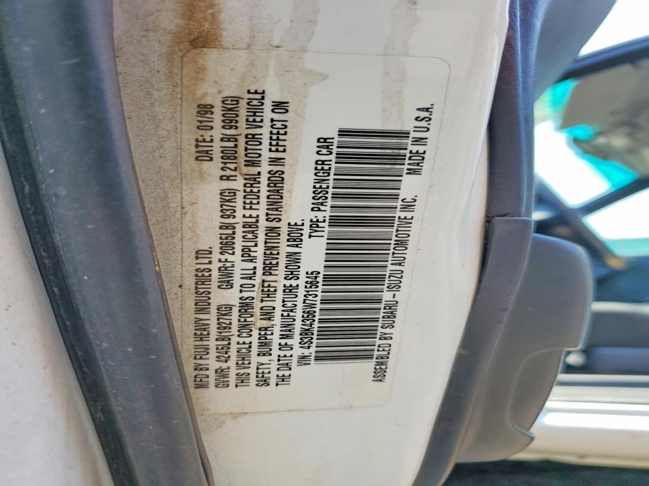 1998 SUBARU Legacy