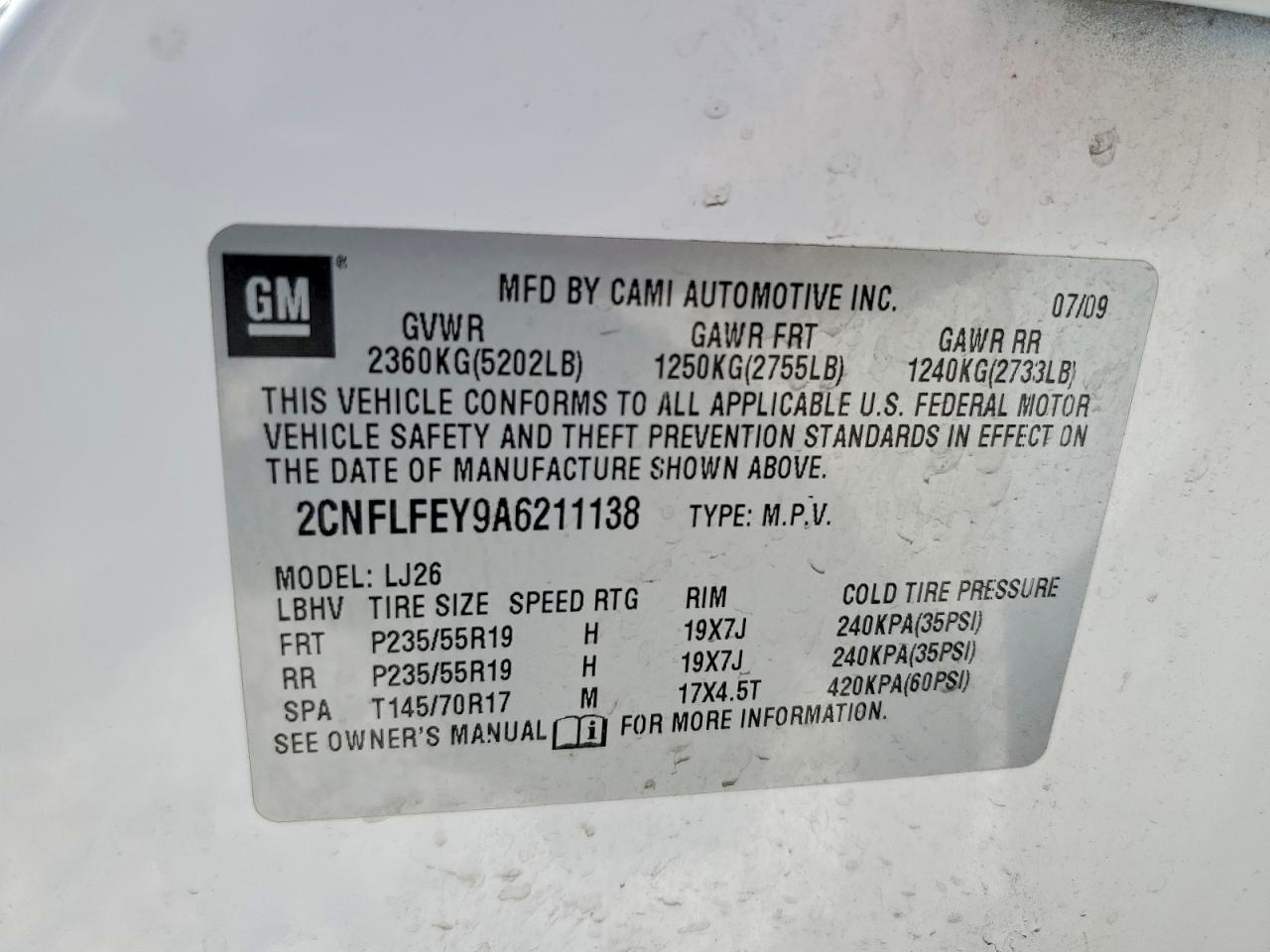 2010 CHEVROLET EQUINOX