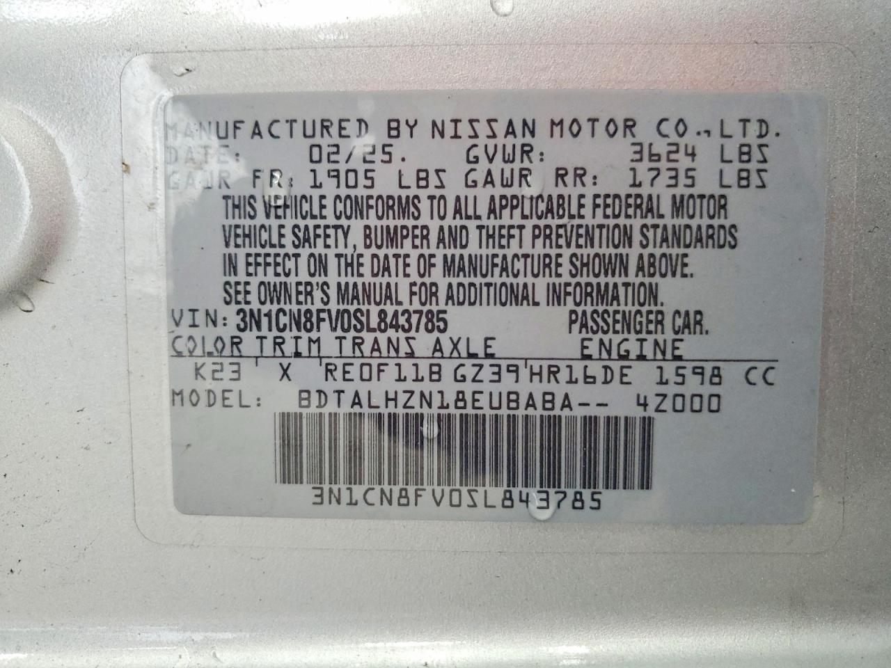 2025 NISSAN VERSA