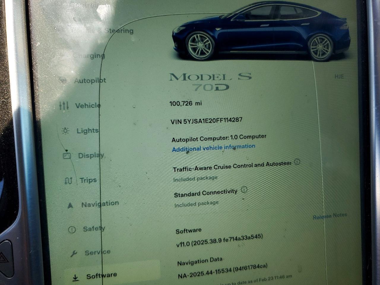 2015 TESLA MODEL S