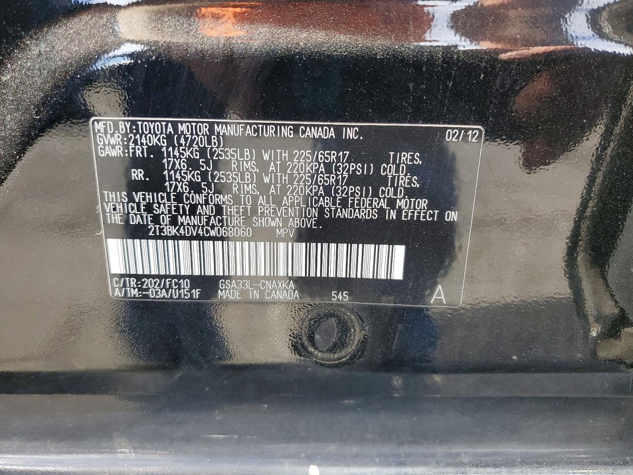 2012 TOYOTA RAV4