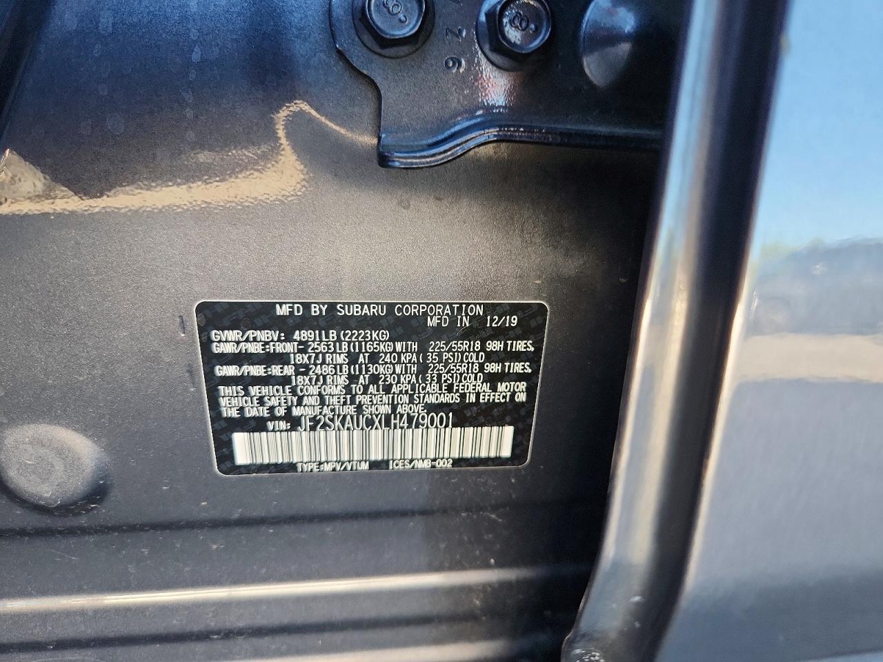 2020 SUBARU FORESTER