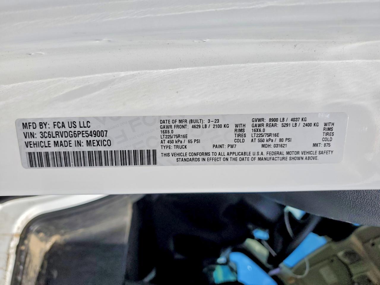 2023 RAM ProMaster 2500