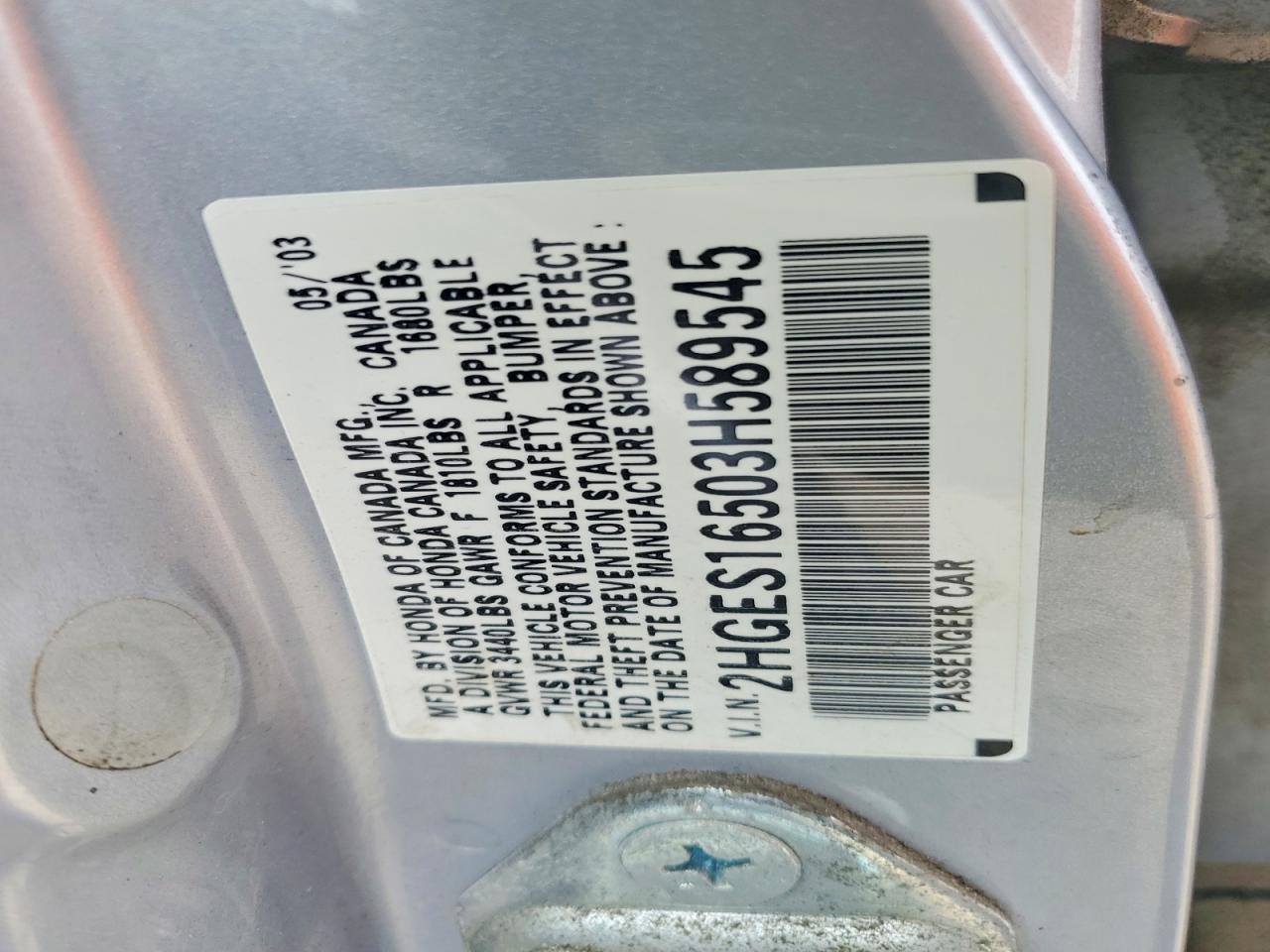 2003 HONDA CIVIC