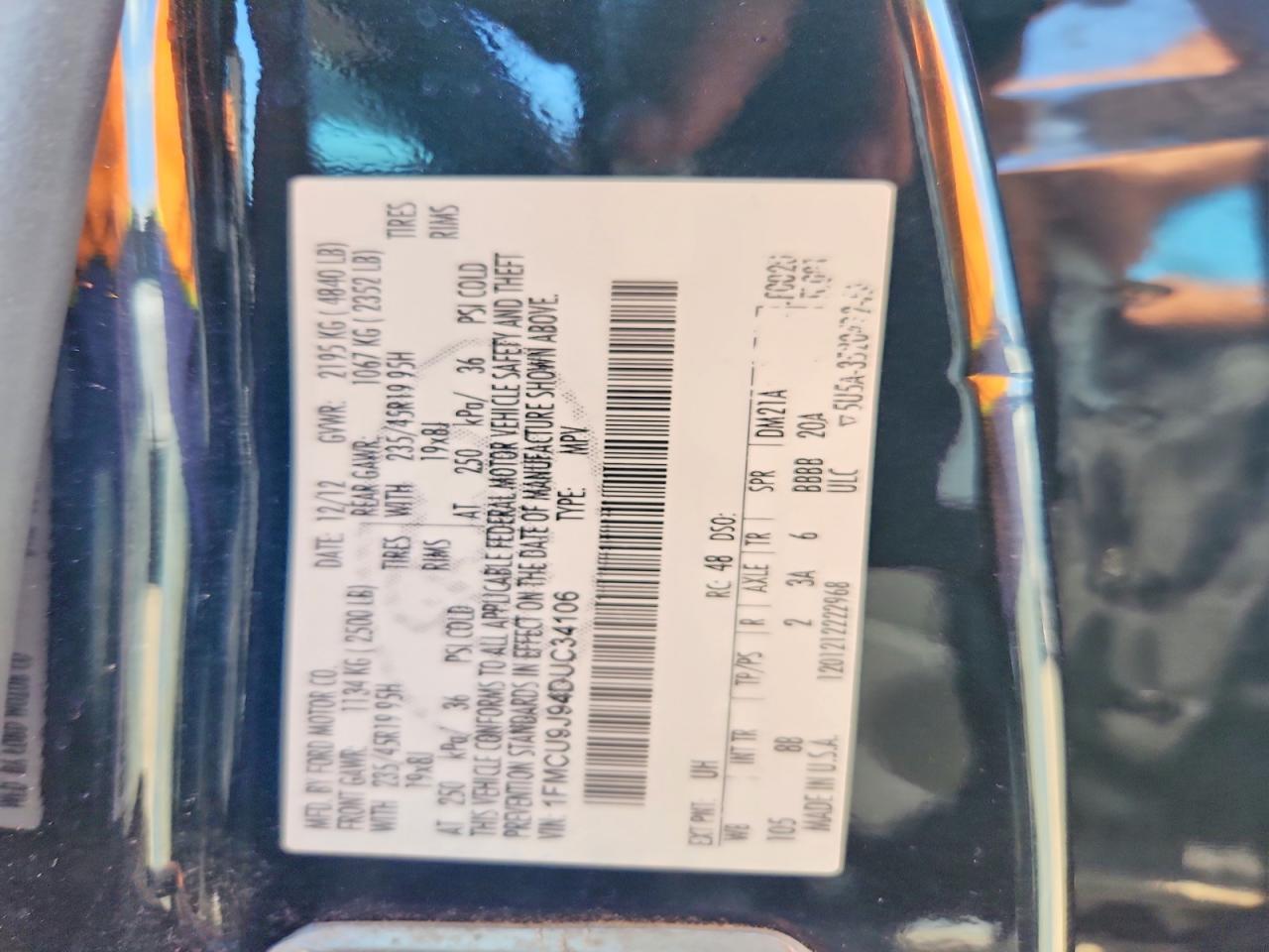 2013 FORD ESCAPE