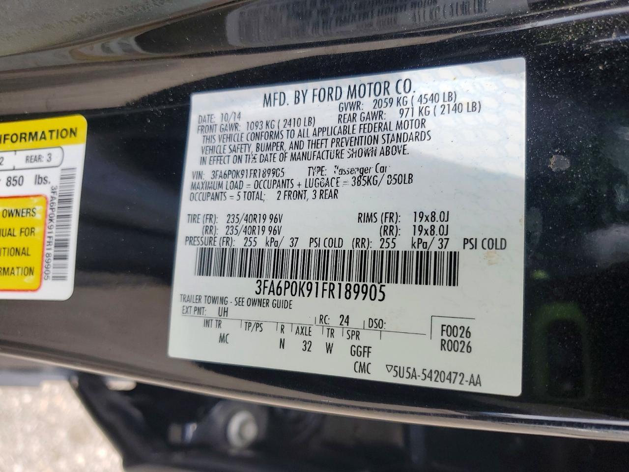 2015 FORD FUSION