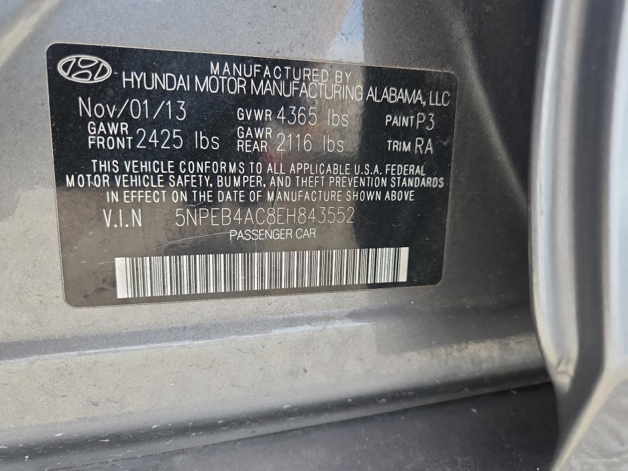 2014 HYUNDAI SONATA