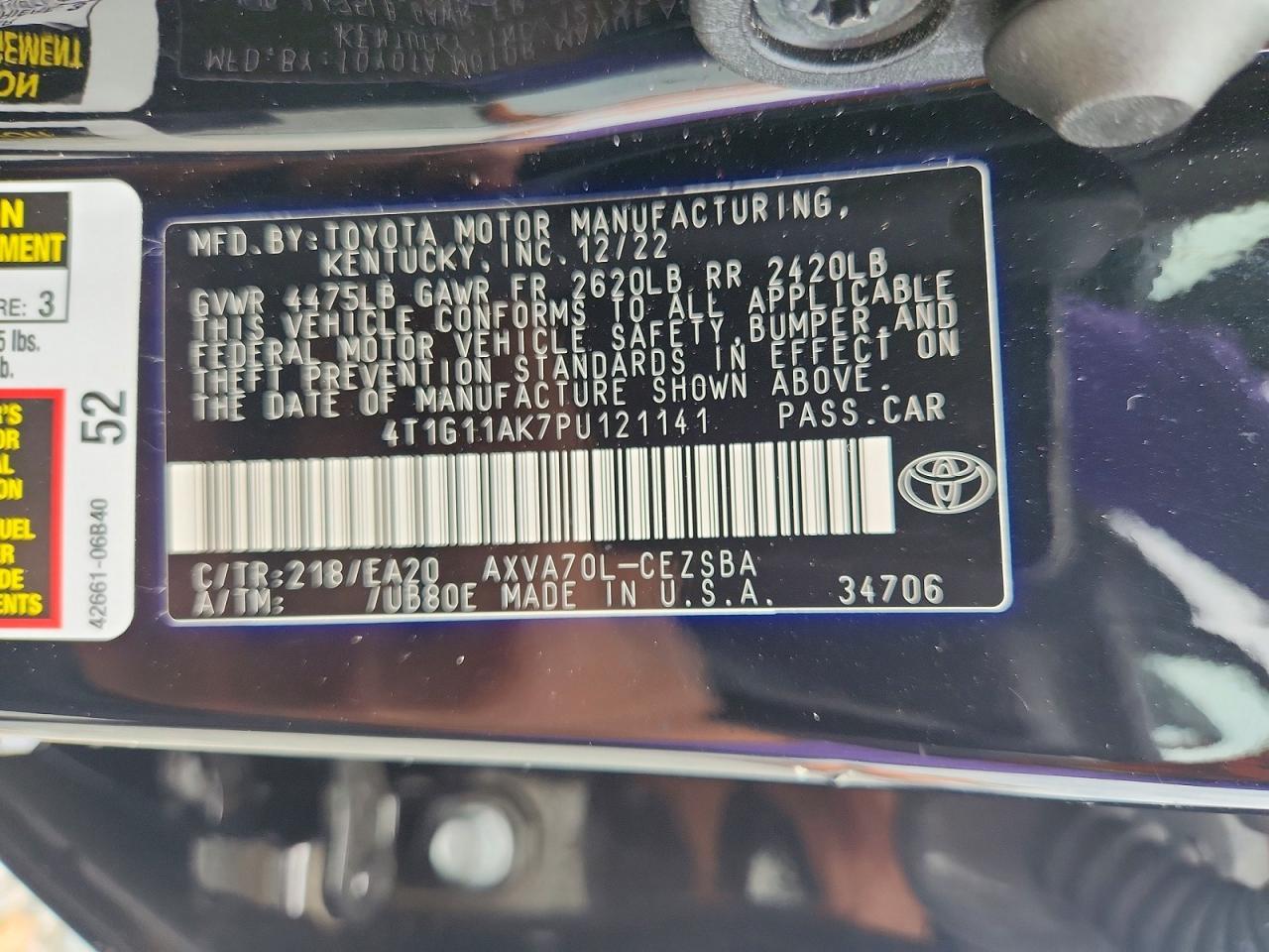2023 TOYOTA CAMRY