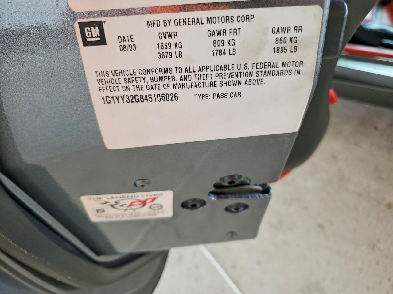 2004 CHEVROLET CORVETTE