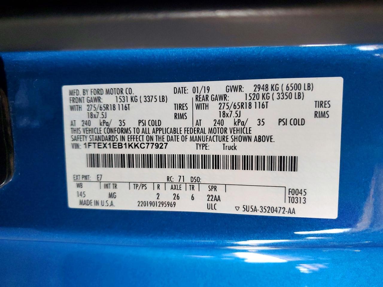2019 FORD F-150