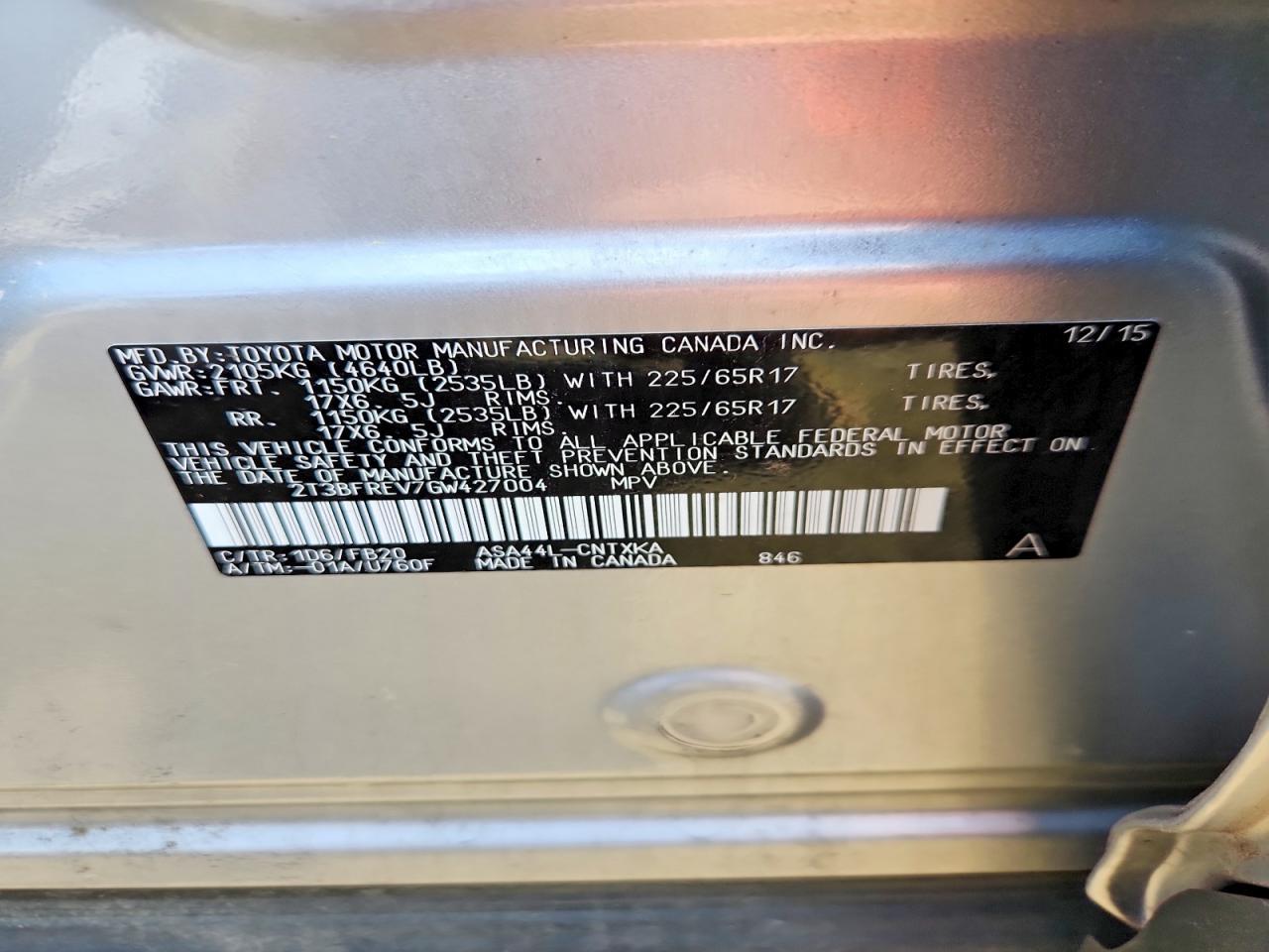 2016 TOYOTA RAV4