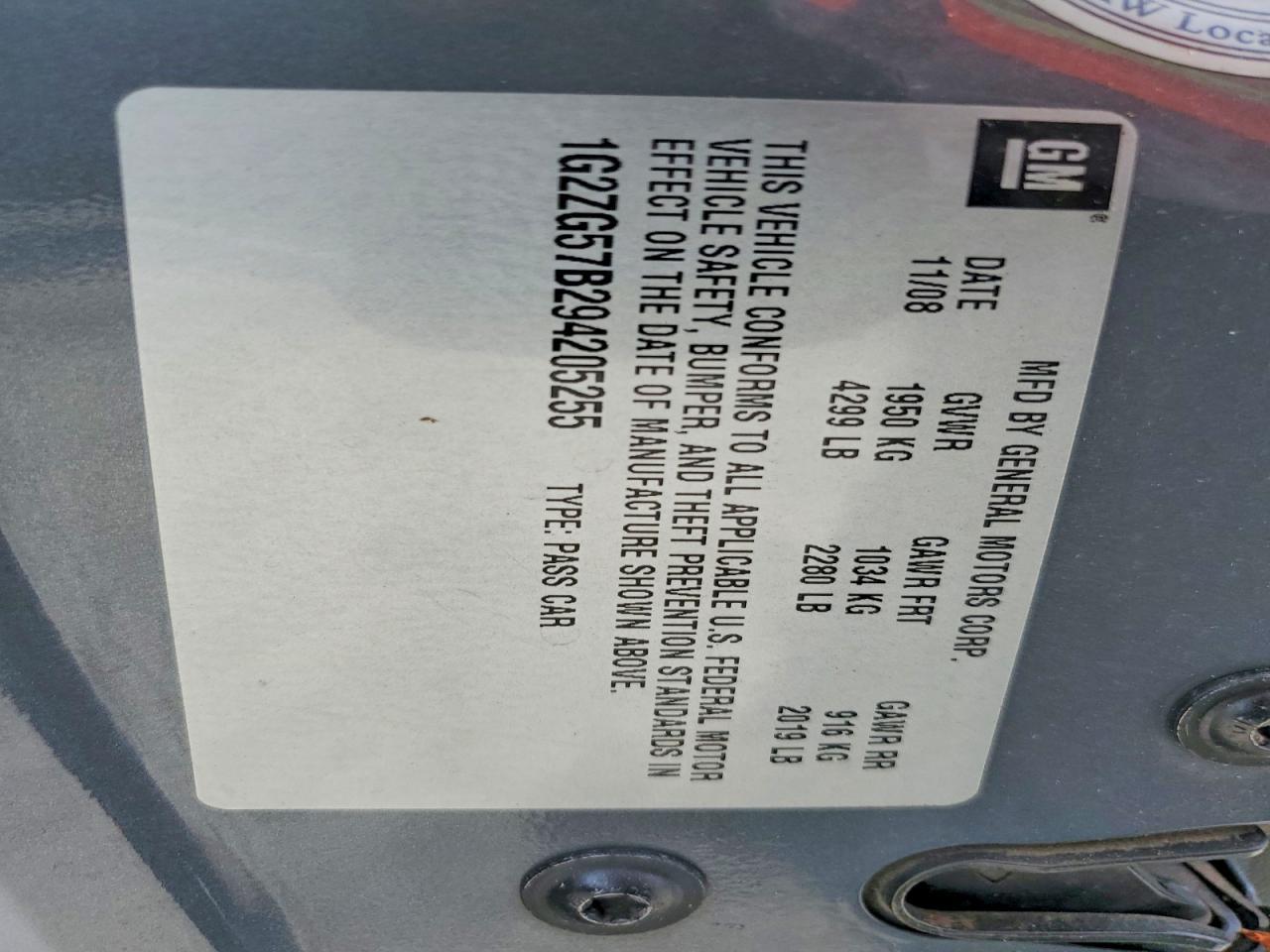 2009 PONTIAC G6