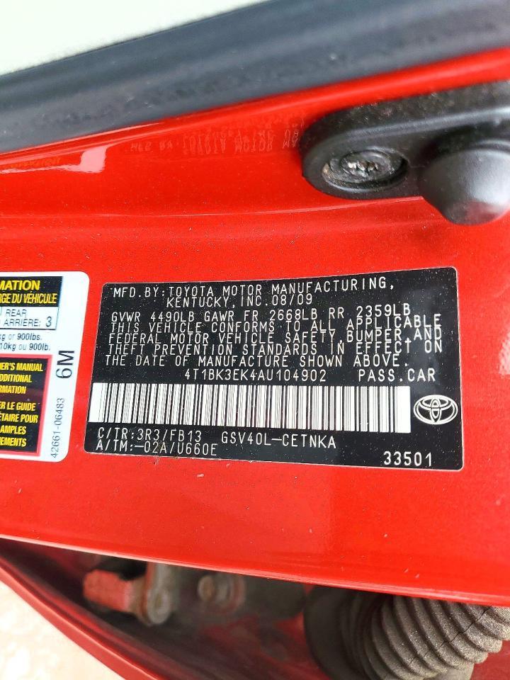 2010 TOYOTA CAMRY