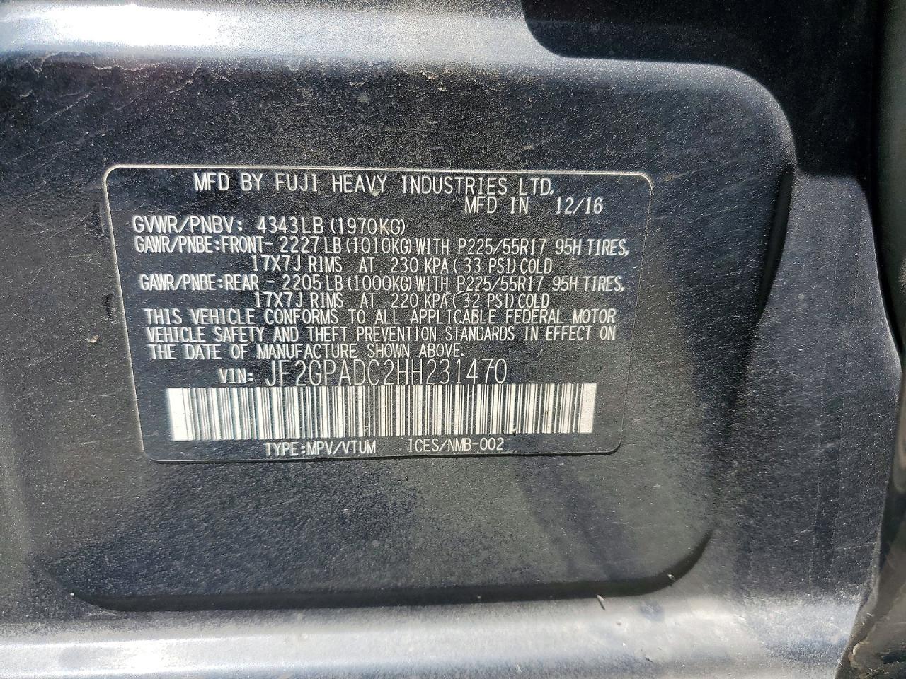2017 SUBARU Crosstrek