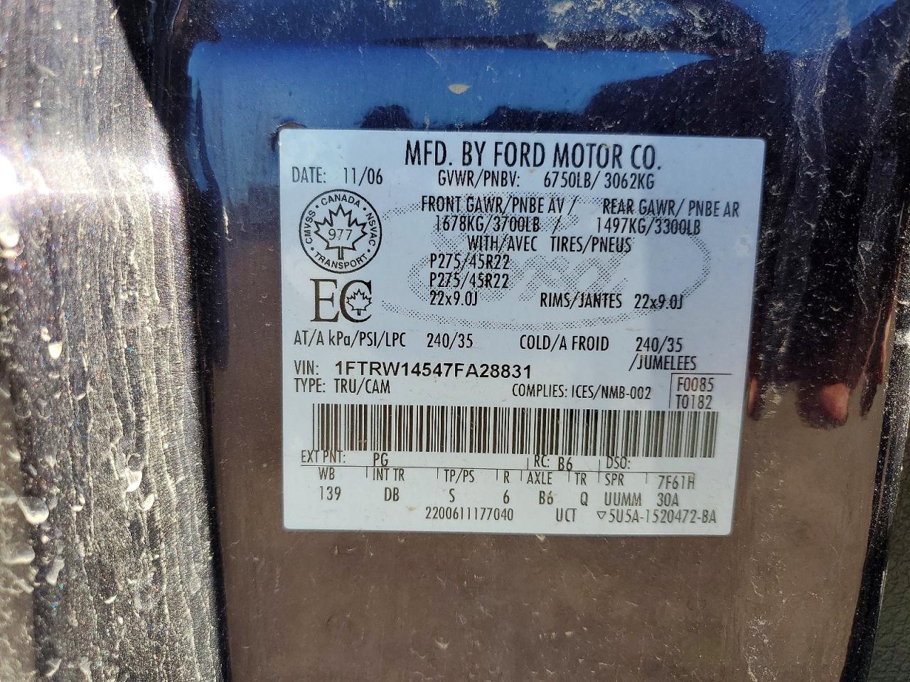2007 FORD F-150 Lightning