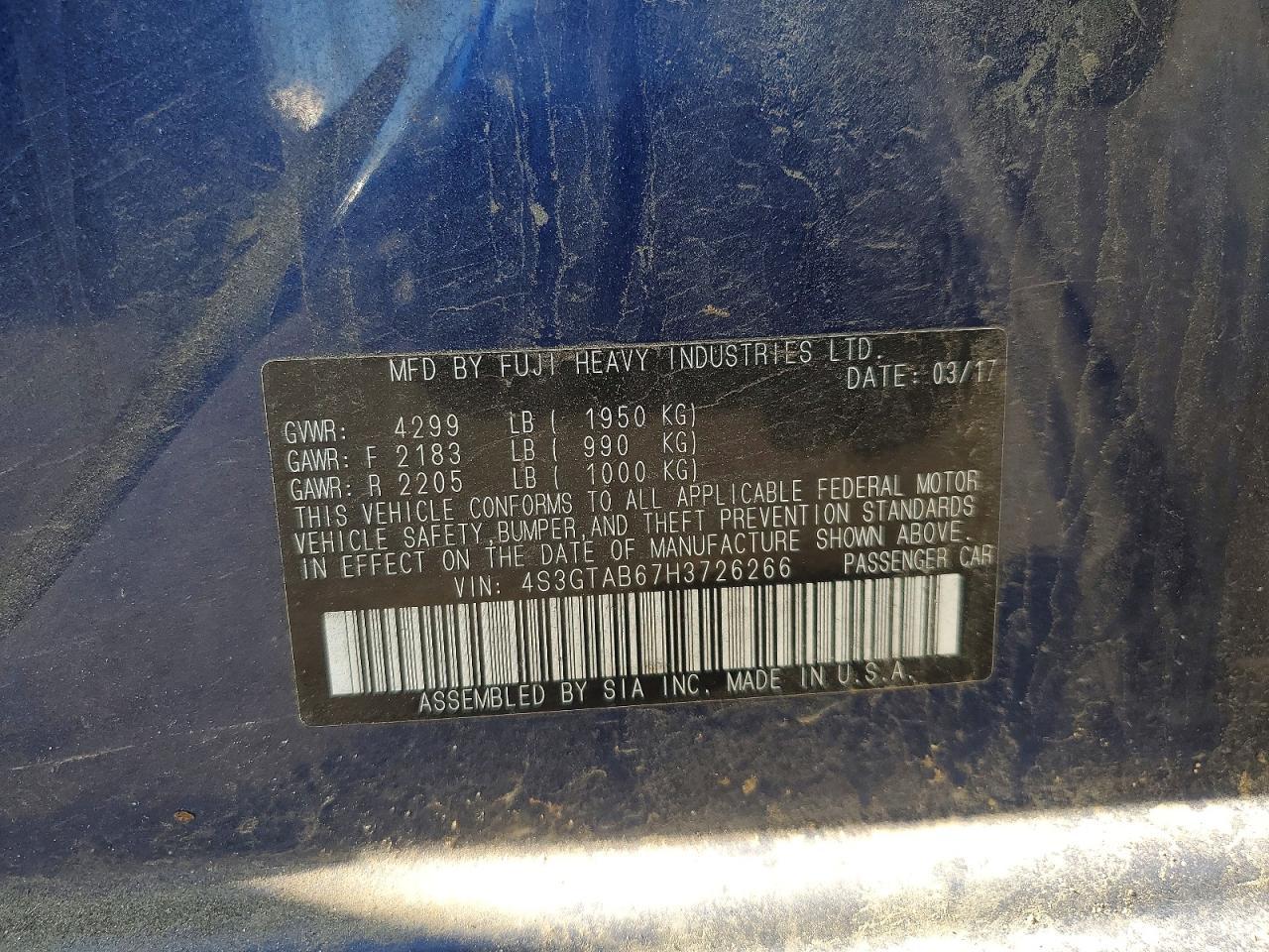 2017 SUBARU IMPREZA