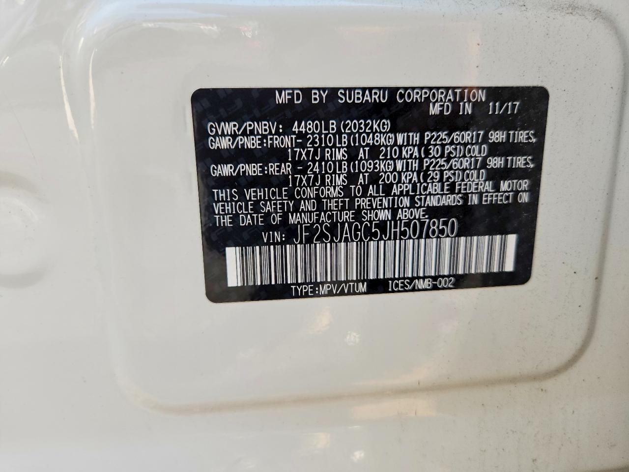 2018 SUBARU FORESTER