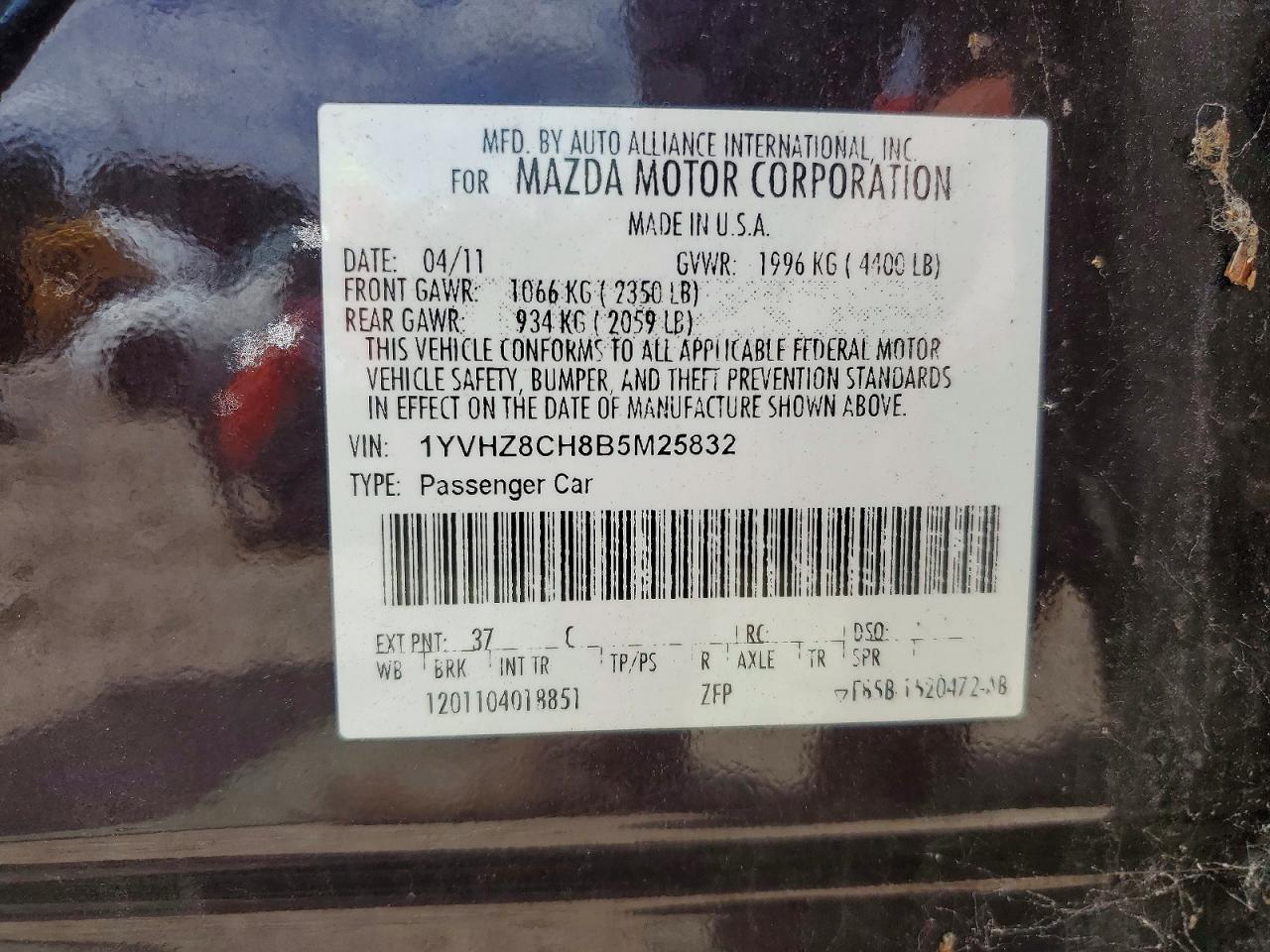 2011 Mazd Mazda6