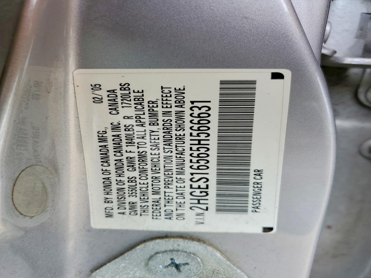 2005 HONDA CIVIC