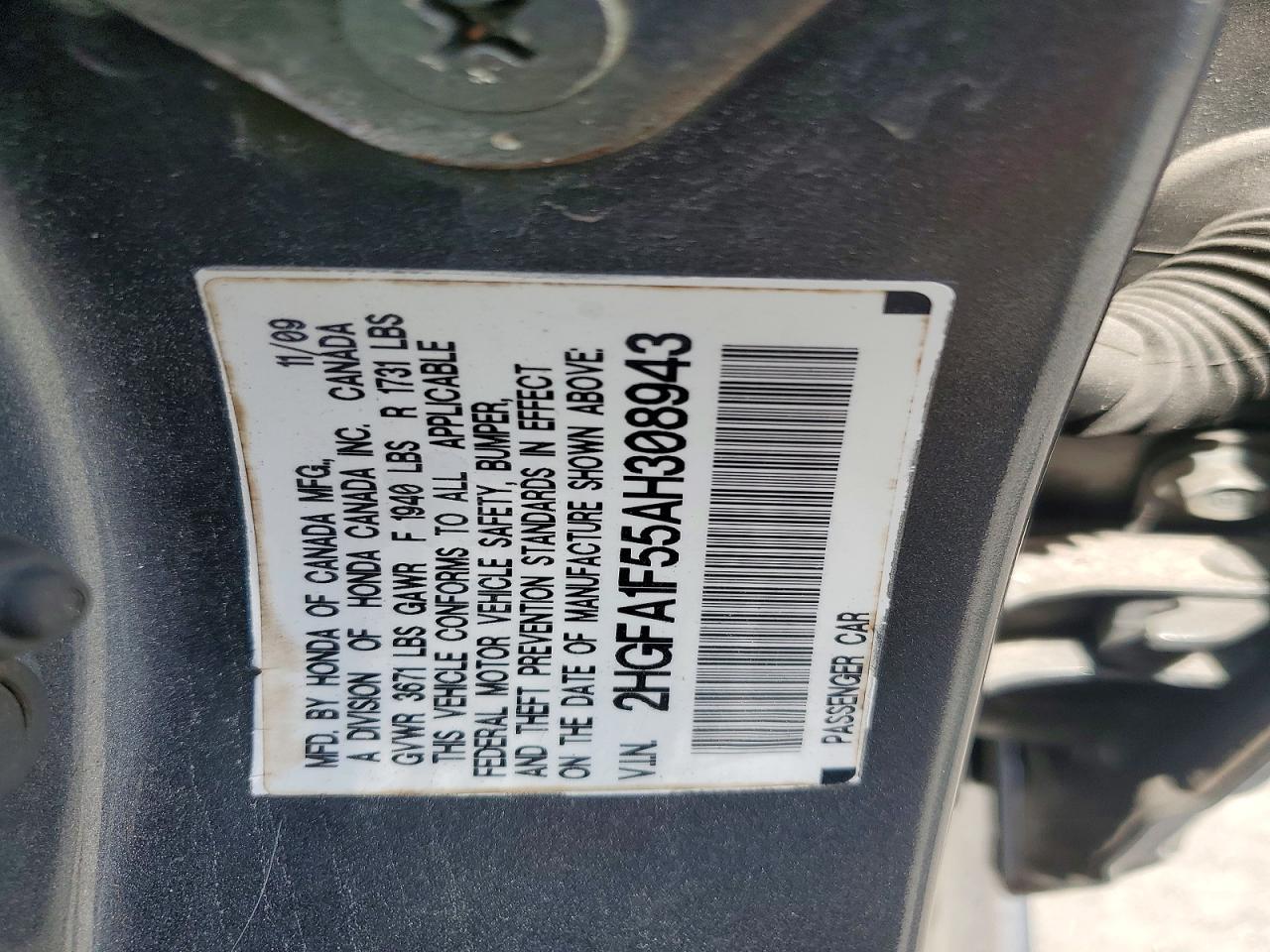 2010 HONDA CIVIC