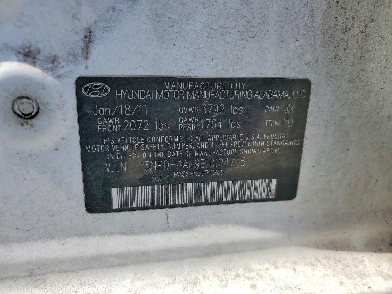 2011 HYUNDAI ELANTRA