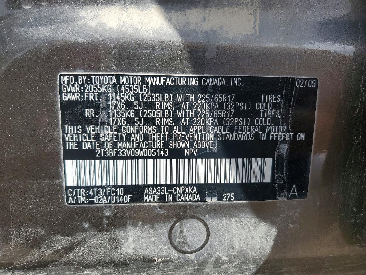 2009 TOYOTA RAV4