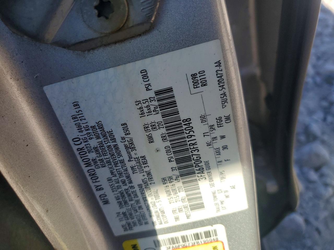 2015 FORD FUSION