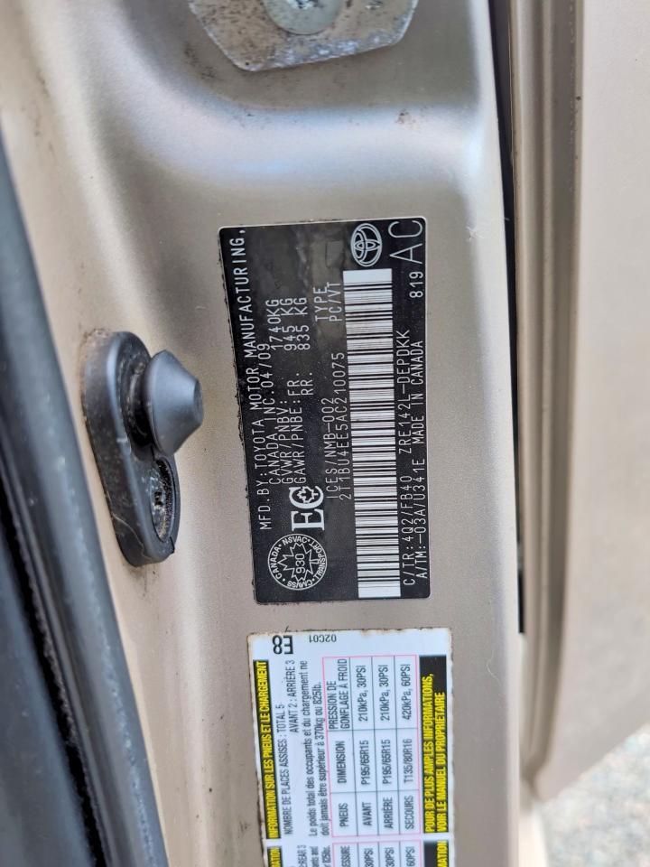 2010 TOYOTA COROLLA