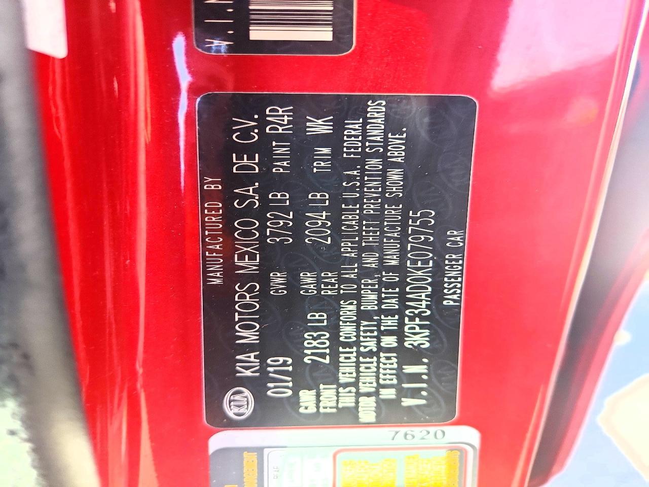 2019 KIA FORTE