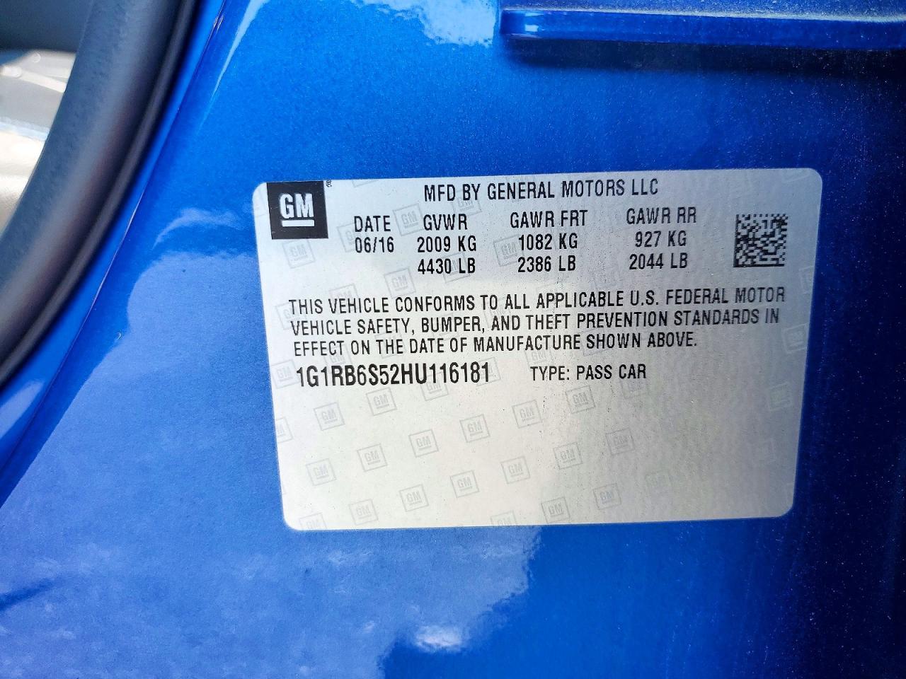 2017 CHEVROLET VOLT